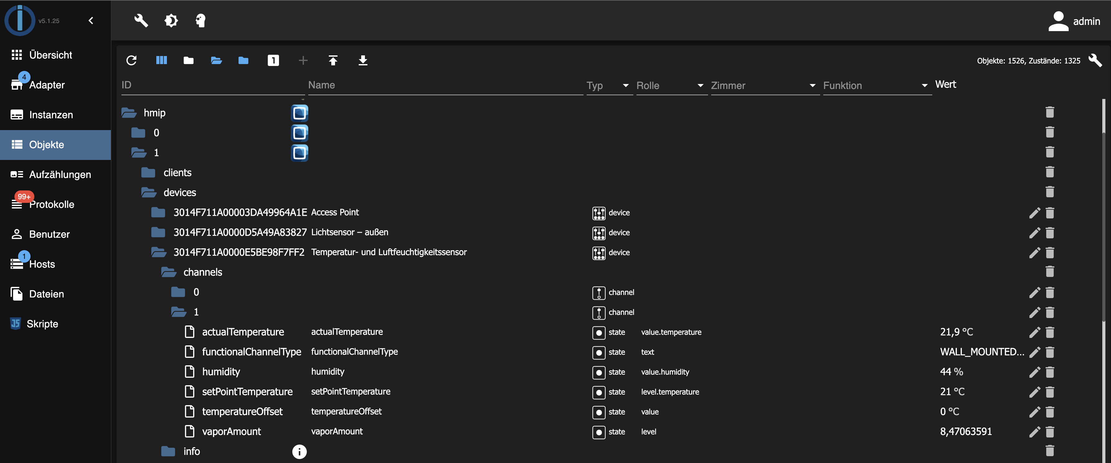 iobroker sensor fields